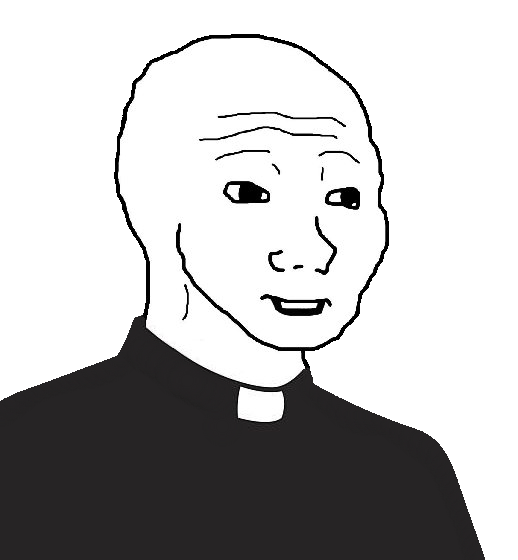 Happy priest decoration